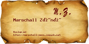 Marschall Zénó névjegykártya